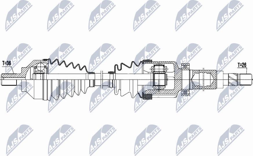 NTY NPW-FR-082 - Albero motore/Semiasse www.autoricambit.com