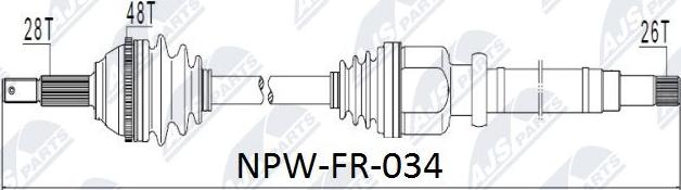 NTY NPW-FR-034 - Albero motore/Semiasse www.autoricambit.com