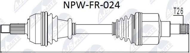 NTY NPW-FR-024 - Albero motore/Semiasse www.autoricambit.com