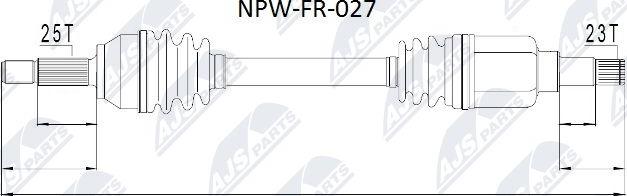 NTY NPW-FR-027 - Albero motore/Semiasse www.autoricambit.com