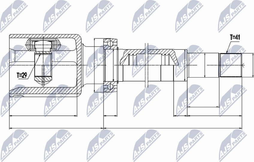 NTY NPW-FR-078 - Kit giunti, Semiasse www.autoricambit.com