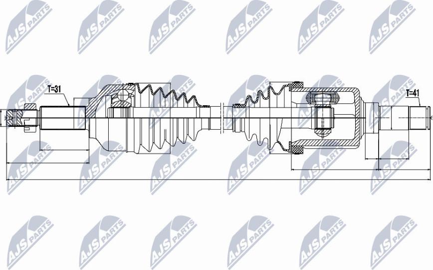 NTY NPW-FR-073 - Albero motore/Semiasse www.autoricambit.com