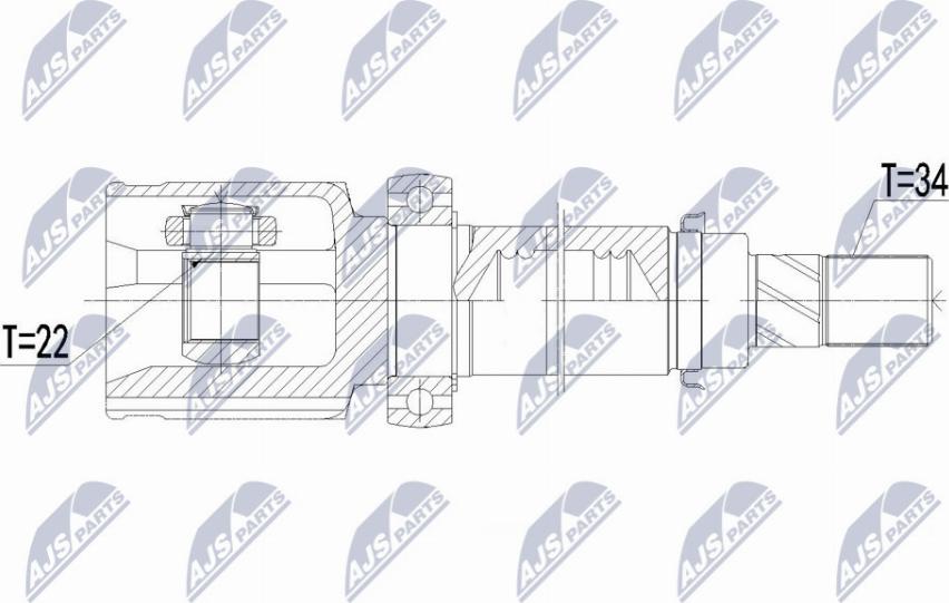 NTY NPW-FR-142 - Kit giunti, Semiasse www.autoricambit.com