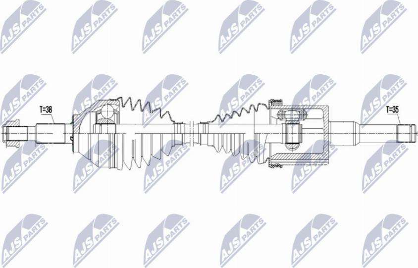 NTY NPW-FR-123 - Albero motore/Semiasse www.autoricambit.com