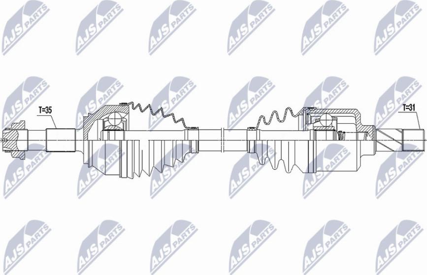 NTY NPW-FT-065 - Albero motore/Semiasse www.autoricambit.com