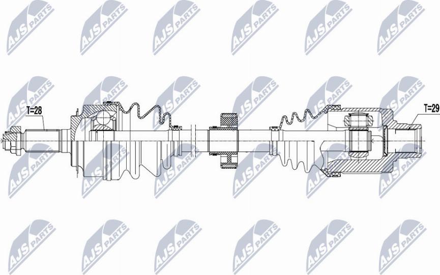 NTY NPW-HD-044 - Albero motore/Semiasse www.autoricambit.com