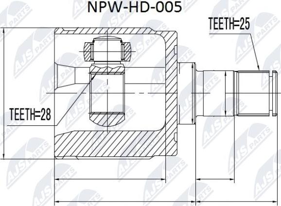 NTY NPW-HD-005 - Kit giunti, Semiasse www.autoricambit.com