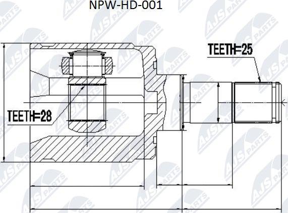 NTY NPW-HD-001 - Kit giunti, Semiasse www.autoricambit.com