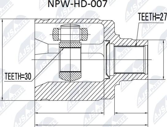 NTY NPW-HD-007 - Kit giunti, Semiasse www.autoricambit.com