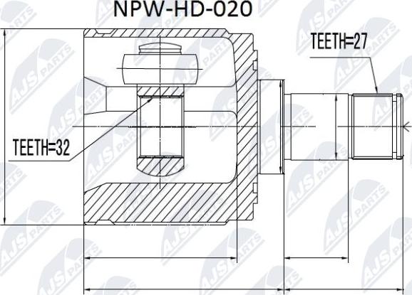 NTY NPW-HD-020 - Kit giunti, Semiasse www.autoricambit.com