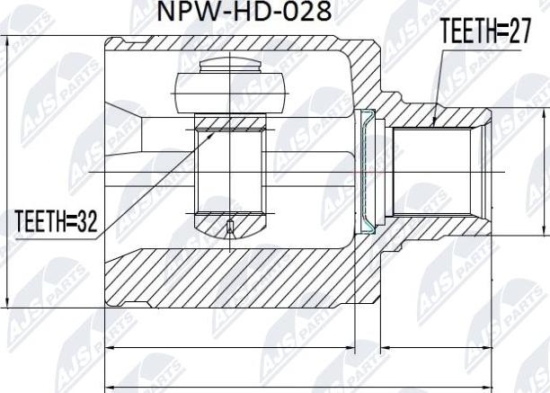 NTY NPW-HD-028 - Kit giunti, Semiasse www.autoricambit.com