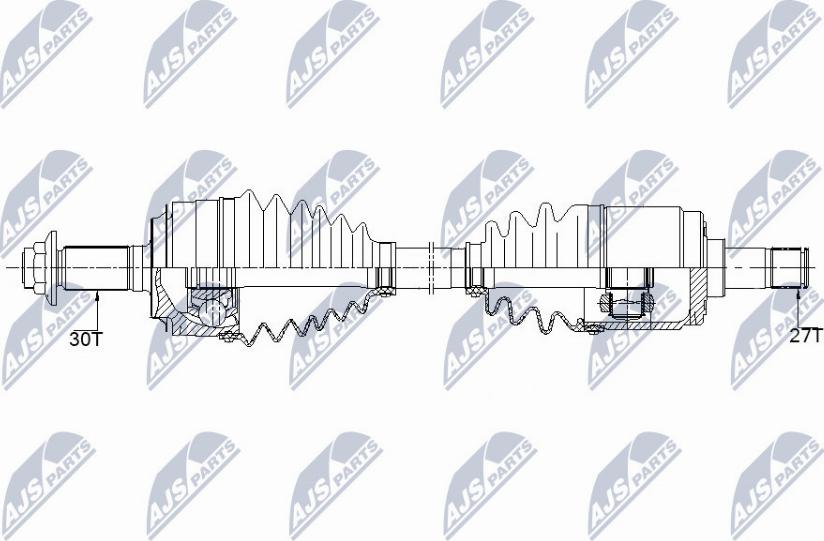 NTY NPW-HD-071 - Albero motore/Semiasse www.autoricambit.com