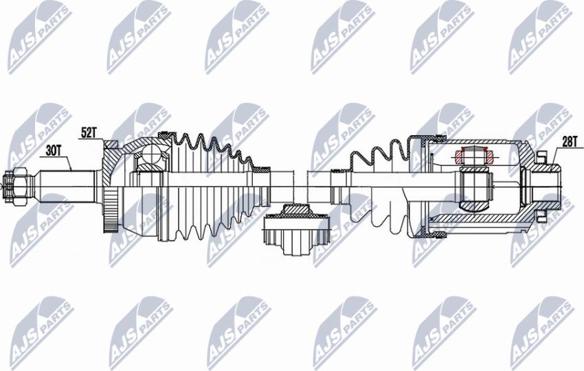 NTY NPW-HY-599 - Albero motore/Semiasse www.autoricambit.com