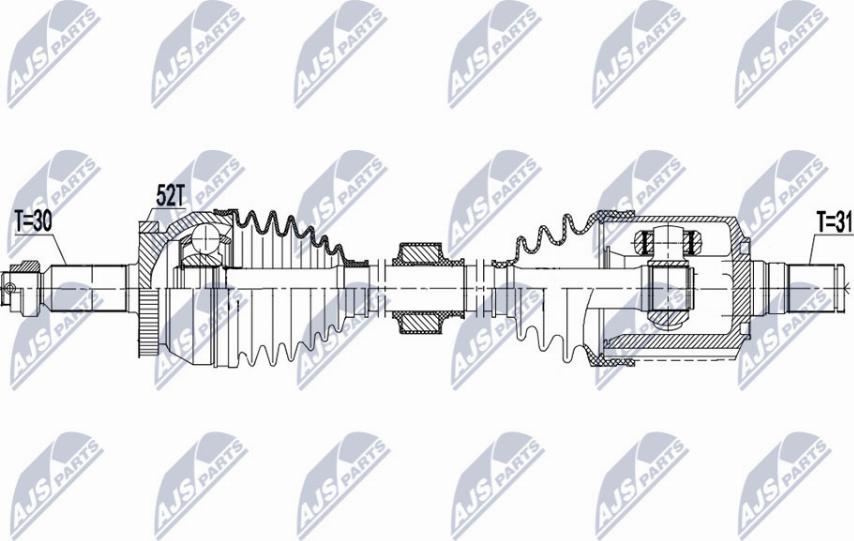 NTY NPW-HY-581 - Albero motore/Semiasse www.autoricambit.com