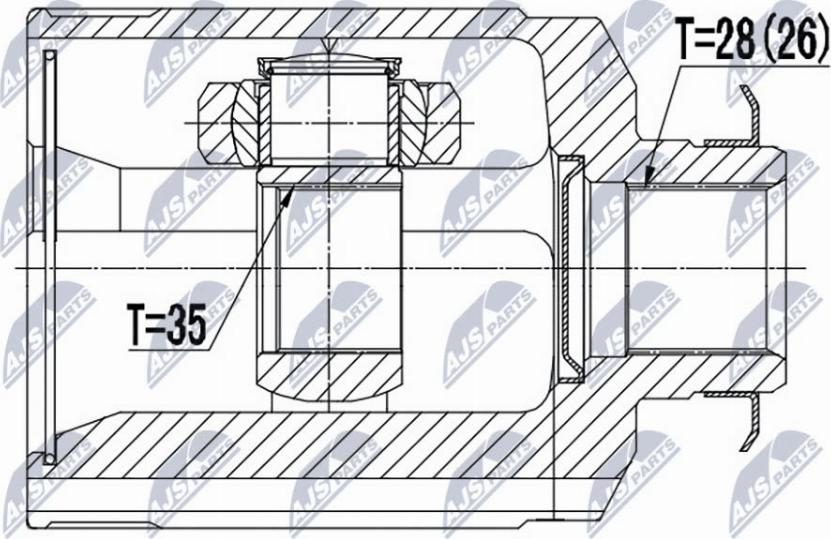 NTY NPW-HY-524 - Kit giunti, Semiasse www.autoricambit.com