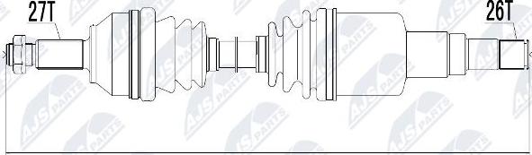 NTY NPW-JG-000 - Albero motore/Semiasse www.autoricambit.com