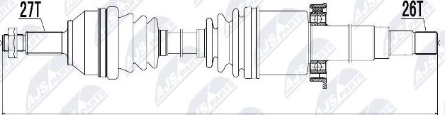 NTY NPW-JG-001 - Albero motore/Semiasse www.autoricambit.com