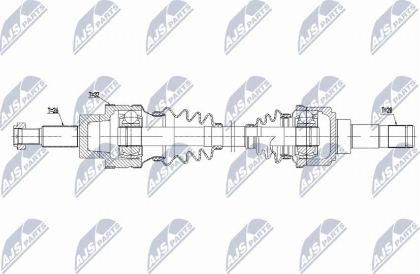 NTY NPW-JG-008 - Albero motore/Semiasse www.autoricambit.com