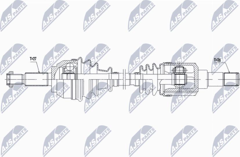 NTY NPW-JG-002 - Albero motore/Semiasse www.autoricambit.com