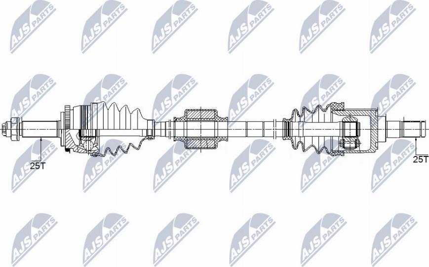 NTY NPW-KA-358 - Albero motore/Semiasse www.autoricambit.com