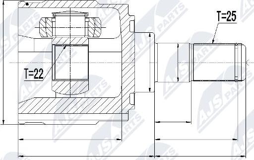 NTY NPW-KA-314 - Kit giunti, Semiasse www.autoricambit.com