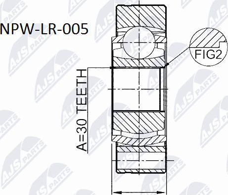 NTY NPW-LR-005 - Kit giunti, Semiasse www.autoricambit.com