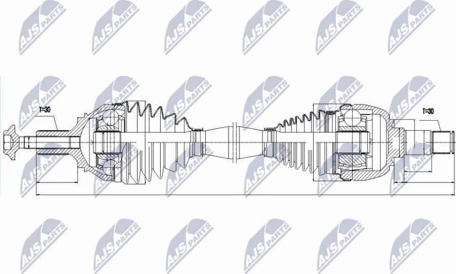 NTY NPW-ME-046 - Albero motore/Semiasse www.autoricambit.com