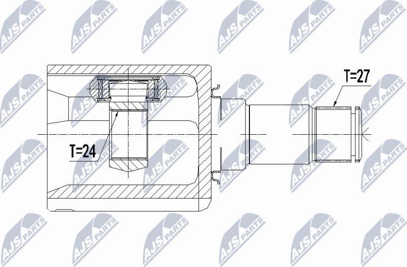 NTY NPW-ME-086 - Kit giunti, Semiasse www.autoricambit.com