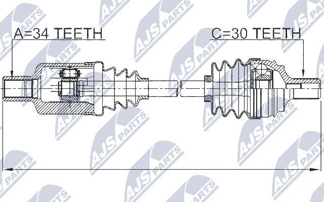 NTY NPW-ME-035 - Albero motore/Semiasse www.autoricambit.com