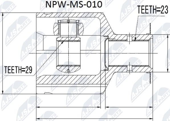 NTY NPW-MS-010 - Kit giunti, Semiasse www.autoricambit.com