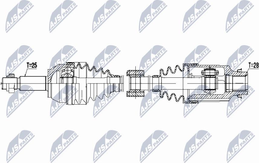 NTY NPW-MZ-050 - Albero motore/Semiasse www.autoricambit.com