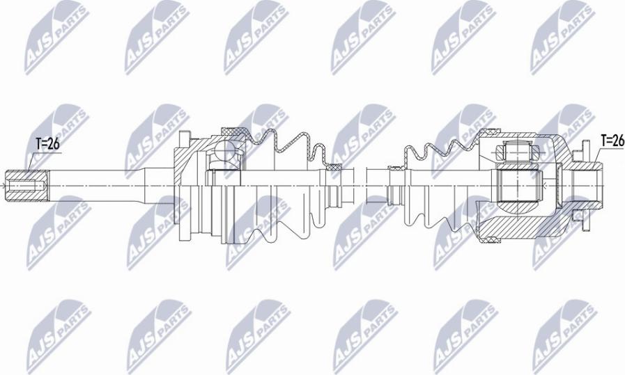 NTY NPW-MZ-068 - Albero motore/Semiasse www.autoricambit.com