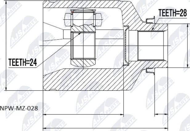 NTY NPW-MZ-028 - Kit giunti, Semiasse www.autoricambit.com