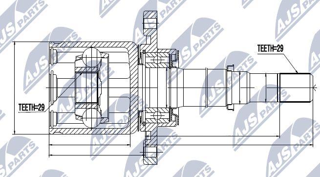 NTY NPW-NS-045 - Kit giunti, Semiasse www.autoricambit.com