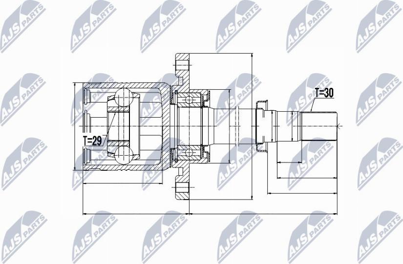 NTY NPW-NS-051 - Kit giunti, Semiasse www.autoricambit.com