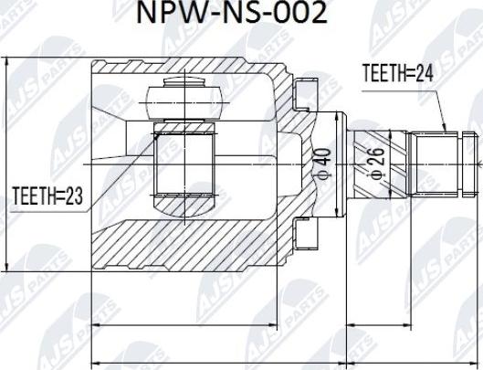 NTY NPW-NS-002 - Kit giunti, Semiasse www.autoricambit.com