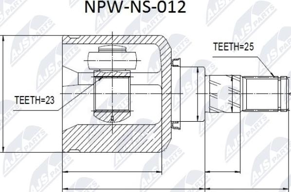 NTY NPW-NS-012 - Kit giunti, Semiasse www.autoricambit.com