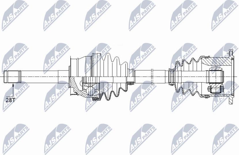 NTY NPW-NS-086 - Albero motore/Semiasse www.autoricambit.com