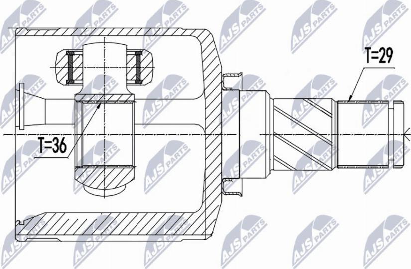 NTY NPW-NS-036 - Kit giunti, Semiasse www.autoricambit.com