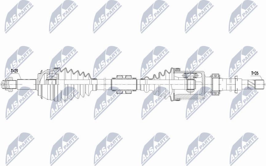 NTY NPW-NS-074 - Albero motore/Semiasse www.autoricambit.com