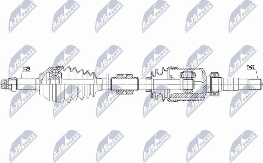 NTY NPW-NS-160 - Albero motore/Semiasse www.autoricambit.com