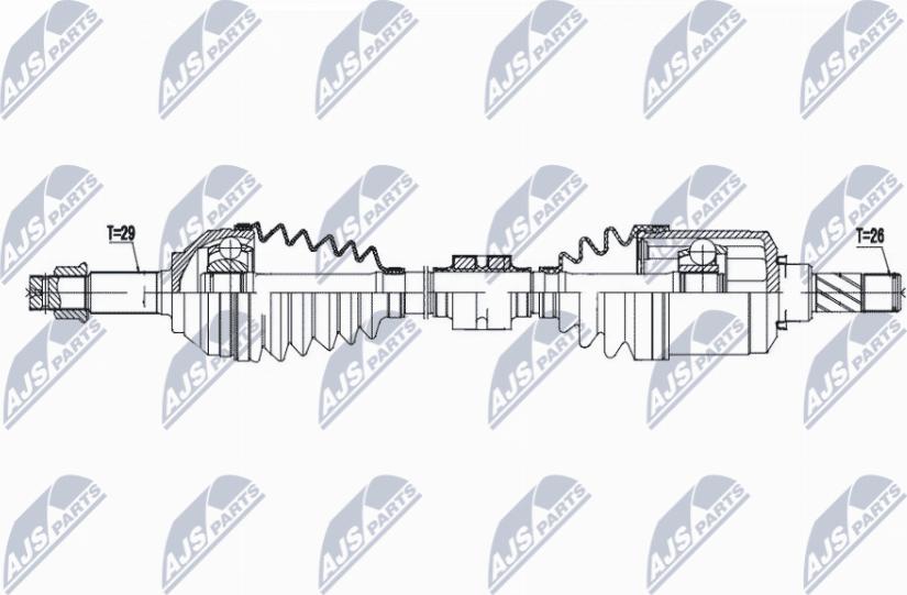 NTY NPW-NS-168 - Albero motore/Semiasse www.autoricambit.com