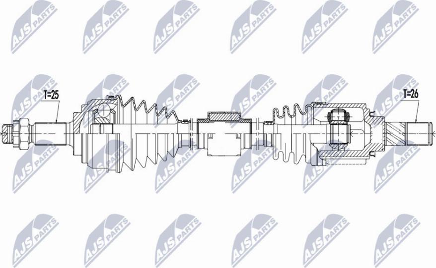 NTY NPW-NS-138 - Albero motore/Semiasse www.autoricambit.com