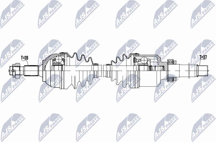 NTY NPW-PE-095 - Albero motore/Semiasse www.autoricambit.com