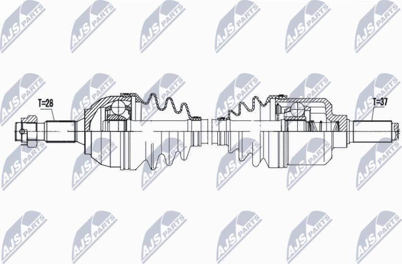 NTY NPW-PE-093 - Albero motore/Semiasse www.autoricambit.com