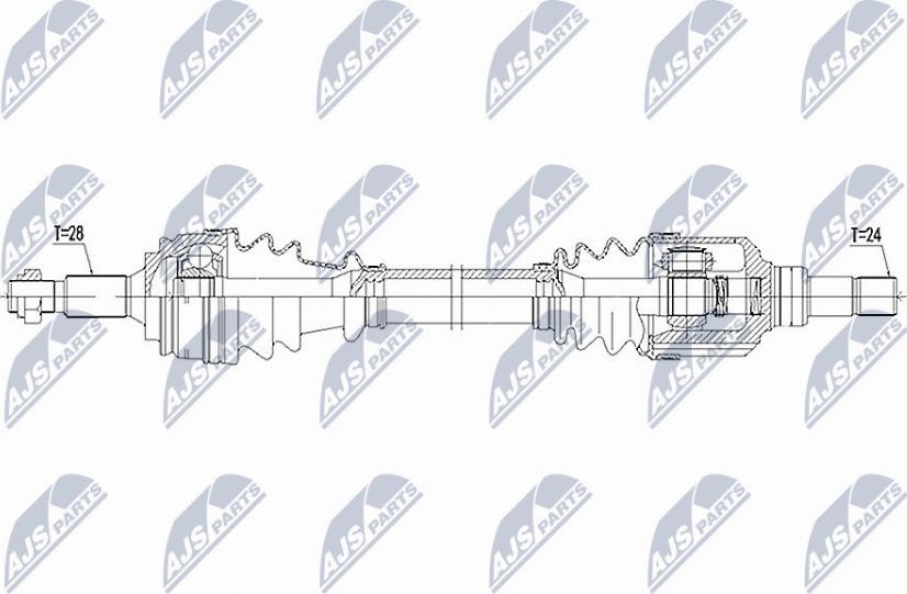 NTY NPW-PE-049 - Albero motore/Semiasse www.autoricambit.com