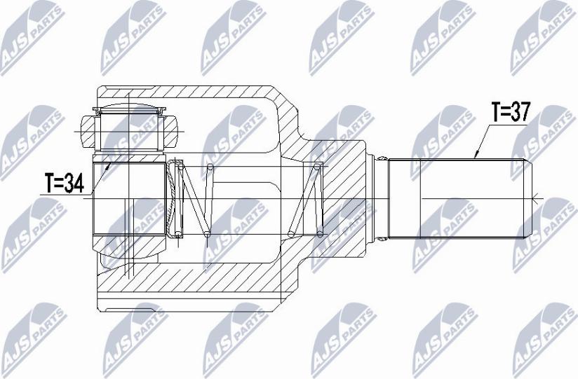 NTY NPW-PE-040 - Kit giunti, Semiasse www.autoricambit.com