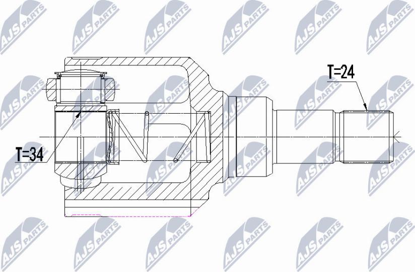 NTY NPW-PE-050 - Kit giunti, Semiasse www.autoricambit.com