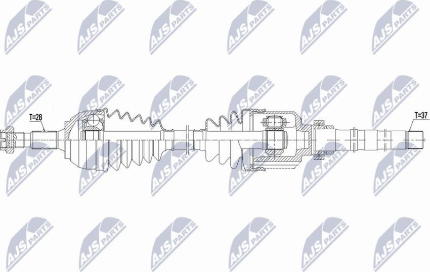 NTY NPW-PE-053 - Albero motore/Semiasse www.autoricambit.com