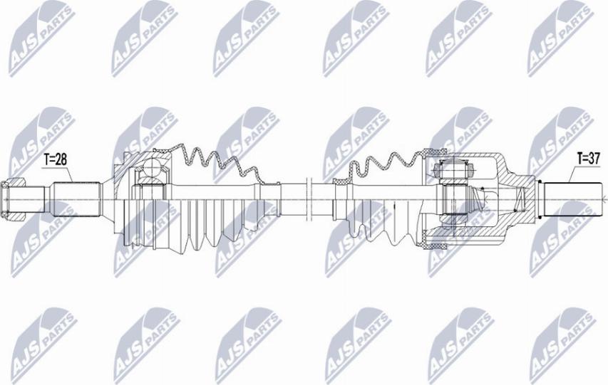 NTY NPW-PE-067 - Albero motore/Semiasse www.autoricambit.com